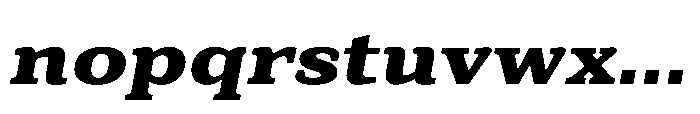 Cabot Ex Wide Black Italic Font LOWERCASE