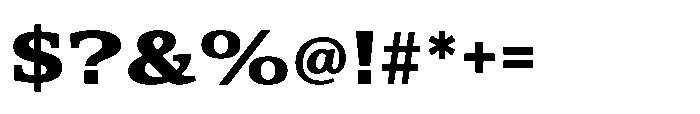 Cabot Ex Wide Black Font OTHER CHARS