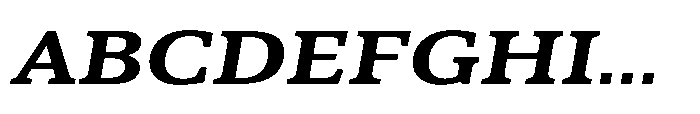 Cabot Ex Wide Bold Italic Font UPPERCASE