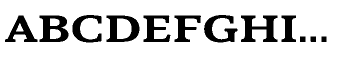 Cabot Ex Wide Bold Font UPPERCASE