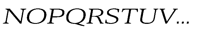 Cabot Ex Wide Book Italic Font UPPERCASE