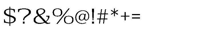 Cabot Ex Wide Book Font OTHER CHARS