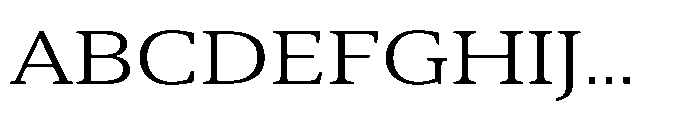 Cabot Ex Wide Book Font UPPERCASE