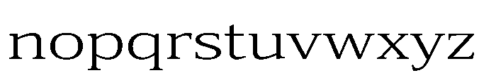Cabot Ex Wide Book Font LOWERCASE
