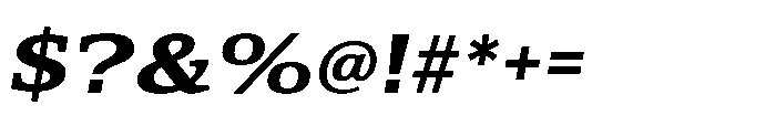 Cabot Ex Wide Ex Bold Italic Font OTHER CHARS