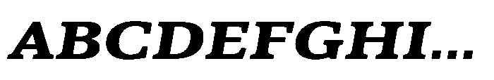 Cabot Ex Wide Ex Bold Italic Font UPPERCASE