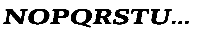 Cabot Ex Wide Ex Bold Italic Font UPPERCASE