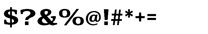 Cabot Ex Wide Ex Bold Font OTHER CHARS