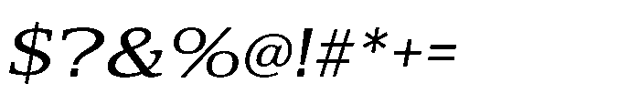 Cabot Ex Wide Italic Font OTHER CHARS