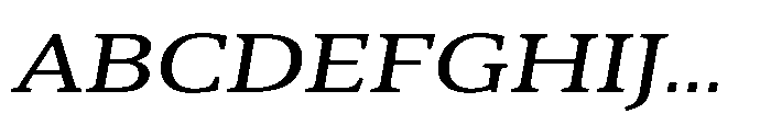 Cabot Ex Wide Italic Font UPPERCASE