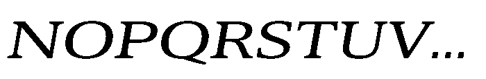 Cabot Ex Wide Italic Font UPPERCASE