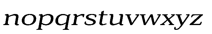Cabot Ex Wide Italic Font LOWERCASE
