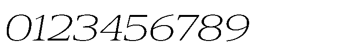 Cabot Ex Wide Light Italic Font OTHER CHARS