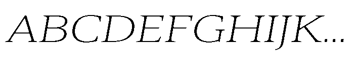 Cabot Ex Wide Light Italic Font UPPERCASE