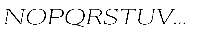 Cabot Ex Wide Light Italic Font UPPERCASE