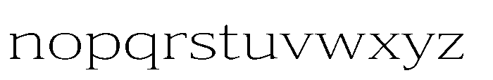 Cabot Ex Wide Light Font LOWERCASE