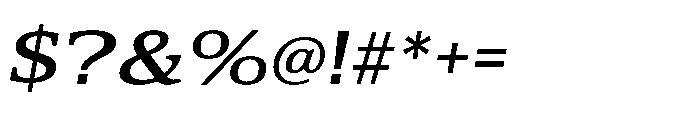 Cabot Ex Wide Medium Italic Font OTHER CHARS