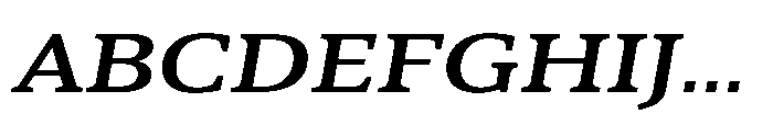 Cabot Ex Wide Medium Italic Font UPPERCASE
