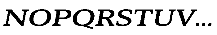 Cabot Ex Wide Medium Italic Font UPPERCASE