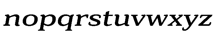 Cabot Ex Wide Medium Italic Font LOWERCASE