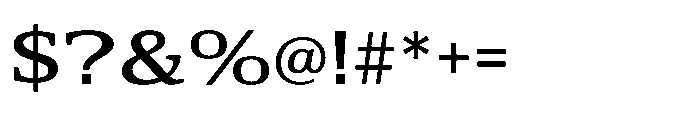 Cabot Ex Wide Medium Font OTHER CHARS