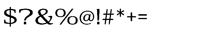 Cabot Ex Wide Regular Font OTHER CHARS