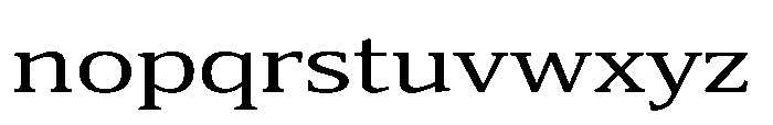 Cabot Ex Wide Regular Font LOWERCASE