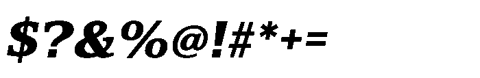 Cabot Expanded Black Italic Font OTHER CHARS