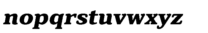 Cabot Expanded Black Italic Font LOWERCASE
