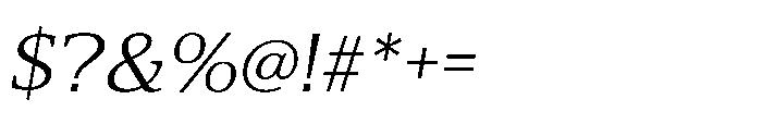 Cabot Expanded Book Italic Font OTHER CHARS