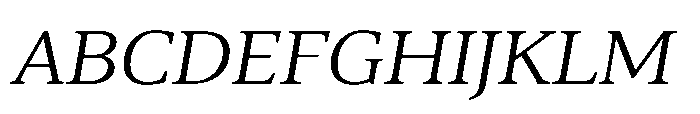 Cabot Expanded Book Italic Font UPPERCASE