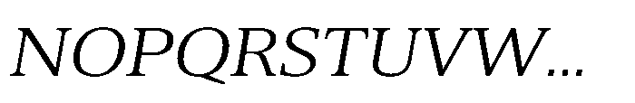 Cabot Expanded Book Italic Font UPPERCASE
