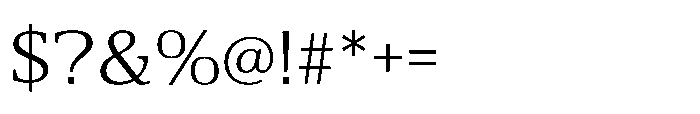 Cabot Expanded Book Font OTHER CHARS
