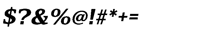 Cabot Expanded Ex Bold Italic Font OTHER CHARS
