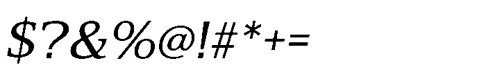 Cabot Expanded Italic Font OTHER CHARS