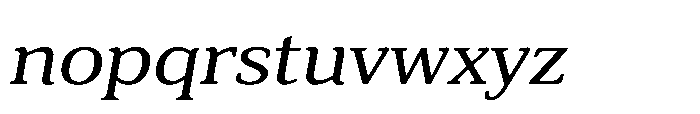 Cabot Expanded Italic Font LOWERCASE