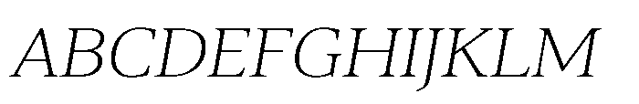 Cabot Expanded Light Italic Font UPPERCASE
