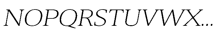 Cabot Expanded Light Italic Font UPPERCASE