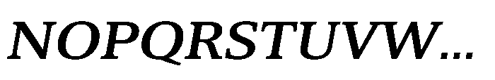 Cabot Expanded Medium Italic Font UPPERCASE