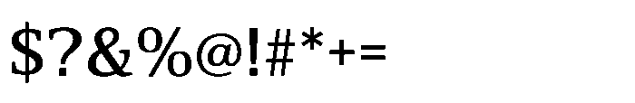 Cabot Medium Font OTHER CHARS