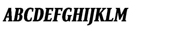 Cabot Ultra Condensed Black Italic Font UPPERCASE