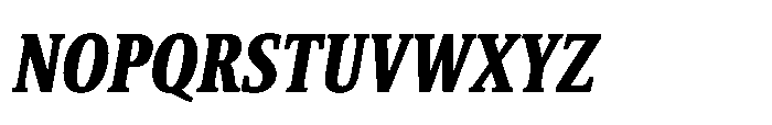 Cabot Ultra Condensed Black Italic Font UPPERCASE