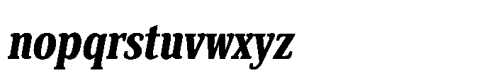 Cabot Ultra Condensed Black Italic Font LOWERCASE