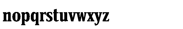 Cabot Ultra Condensed Black Font LOWERCASE