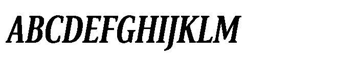 Cabot Ultra Condensed Bold Italic Font UPPERCASE