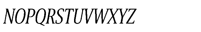 Cabot Ultra Condensed Book Italic Font UPPERCASE