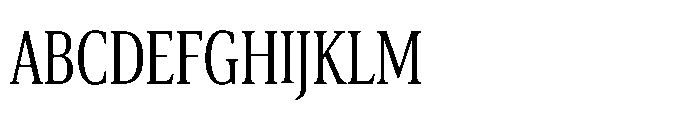Cabot Ultra Condensed Book Font UPPERCASE