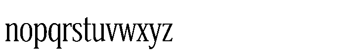 Cabot Ultra Condensed Book Font LOWERCASE