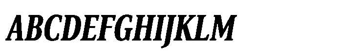 Cabot Ultra Condensed Ex Bold Italic Font UPPERCASE