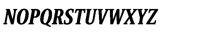 Cabot Ultra Condensed Ex Bold Italic Font UPPERCASE